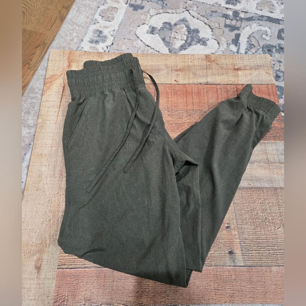 Albion Olive Track Pants with Drawstring Waist